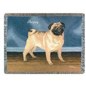  Linda Pickens Personalized Dog Throw   Pug: Home & Kitchen