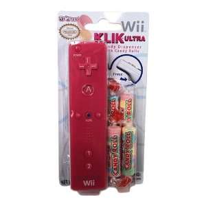   Wii Klik Ultra Candy Dispenser with Candy Rolls Pink Toys & Games