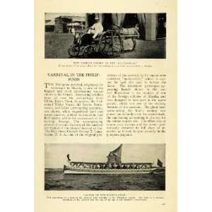  1911 Print Giants Head Boat Philippines Carnival 