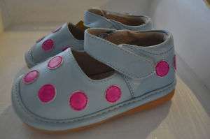 Girl Toddler Squeak Shoe  Polka Dot  sizes 2 8  