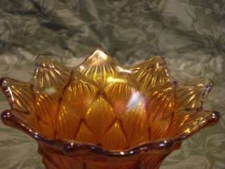 Dugan Lined Latice Squatted 6 vase in Marigold  
