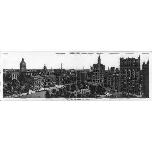  City Hall Square & Park Row,Panorama,c1886,Skyline: Home 