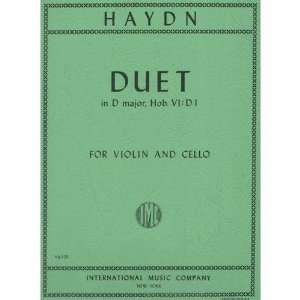  Haydn, Franz Joseph   Duet in D Major, Hob VID1   Violin and Cello 