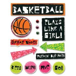  Soft Spoken Themed Embellishments Basketball Girl