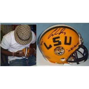 Craig Davis (LSU Tigers) Signed Autographed Mini Helmet (PSA/DNA COA 