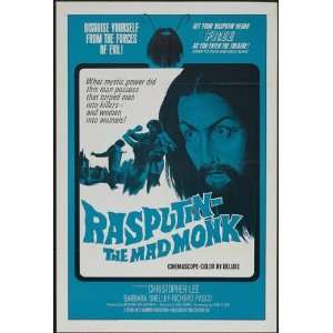 Rasputin   The Mad Monk Poster 27x40 Christopher Lee Barbara Shelley 