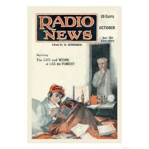 Radio News Up All Night Giclee Poster Print, 18x24