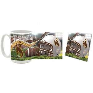  Wyoming Cowboys Stadium Mug and Coaster Set: Sports 