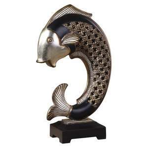  Uttermost Splendora Fish Statue in Silver: Kitchen 