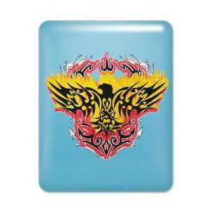  iPad Case Light Blue Tribal Flaming Eagle 