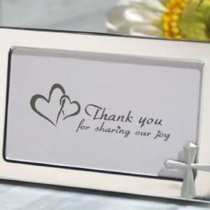  Cross Accented Metal Photo Frame 