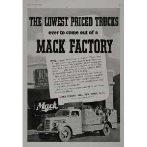  1938 Ad Mack Light Delivery Truck Rheingold Scotch Ale 