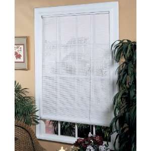   White 1/4 Oval Vinyl PVC Rollup Blinds. 96 W x 96 L