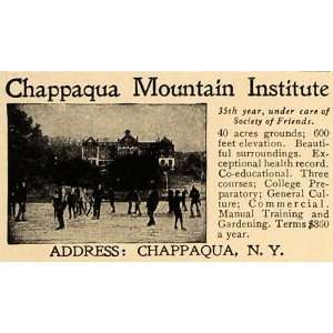  1906 Ad Chappaqua Mountain Institute College Skating 