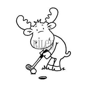  Riley And Company Cling Rubber Stamp Golf Riley; 2 Items 