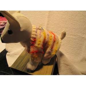  Hand Knitted Sparkly Dog Sweater SMALL 9 Back: Everything 