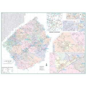  Universal Map Johnston County, NC Wall Map Railed: Office 