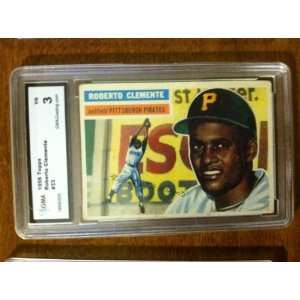  Roberto Clemente 1956 Topps #33 Graded 3 (VG) Everything 