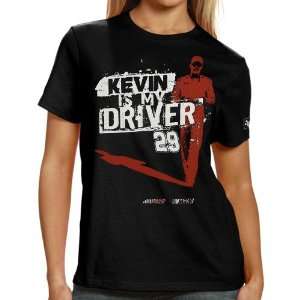 NASCAR Chase Authentics Kevin Harvick Ladies Shadow T Shirt   Black 