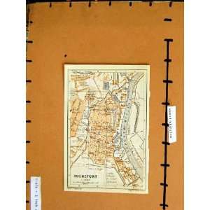    MAP 1912 STREET PLAN TOWN ROCHEFORT FRANCE CHARENTE