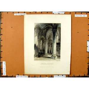  1836 Chartres Cathedral Choir Aisle Architecture