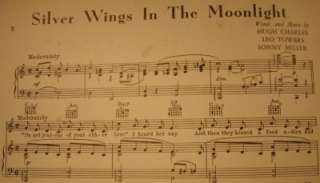 Vintage 1943 SILVER WINGS IN THE MOONLIGHT Sheet Music  