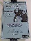 SONIC YOUTH baton rouge 11/9/86 USA concert FLYER large FIREHOSE 