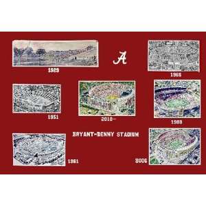 Alabama Painting   History of Bryant Denny Stadium:  Sports 