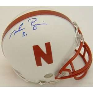 Mike Rozier Signed Nebraska Cornhuskers Mini Helmet  