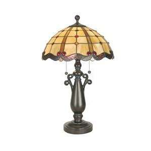  Dale Tiffany Sacha 2 Light Table Lamp TT60567: Home 