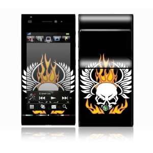  Sony Ericsson Satio Decal Skin   Flame Skull Everything 