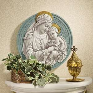   Baby Jesus Roundel Wall Christian Sculpture Statue Decor: Home