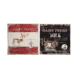  Dairy Fresh Tin Wall Plaques