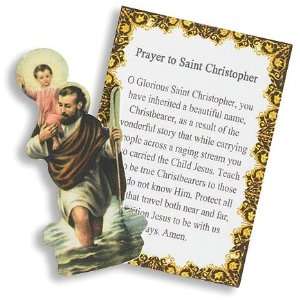   Saint St Christopher Pocket Christian Holy Prayer Card: Home & Kitchen