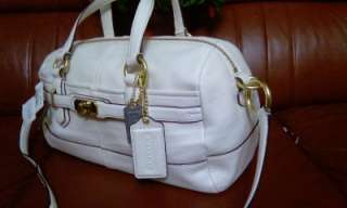 358 NWT COACH 17803 CHELSEA REESE LEATHER PARCHMENT WHITE SATCHEL BAG 