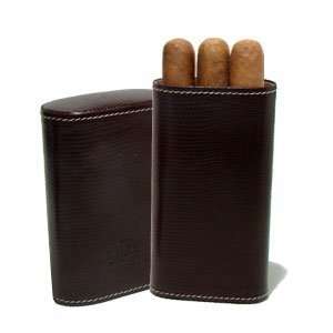  Cigar Case Mikes Travel Cigar Leather Pouch   Holds 3 Cigars 