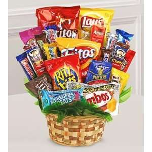Sweets In Bloom Deluxe Snack Attack Basket  Grocery 
