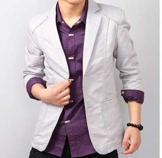 2011 mens slim blazer two button business suit coat outwear M/L/XL 