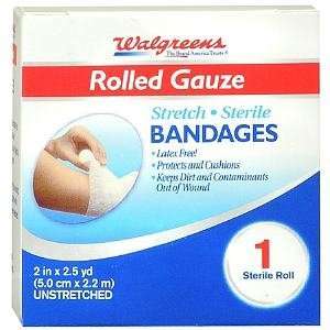   Gauze Bandages, 2 Inch x 2.5 Yard, 2.5 yd