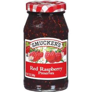 Smuckers Preserves Red Raspberry   12 Pack  Grocery 