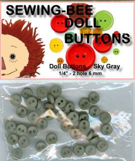 Doll Buttons 1/4 5mm 2 hole PICK YOUR COLORS  