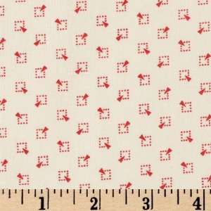  44 Wide Classic Red Small Red Boxes Ivory Fabric By The 