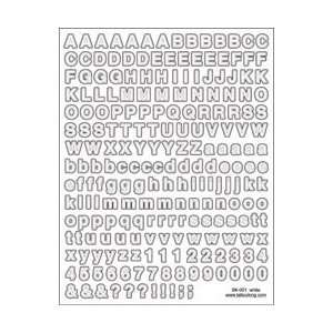  Tattoo King Alphabet And Number Stickers 2 Sheets 8X10.75 Small 