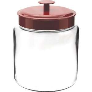 Anchor Hocking Glass Mini Modern Montana Jar with Red Metal Cover, 96 