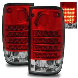  89 95 Toyota Pickup Red/Clear LED Tail Lights: Automotive