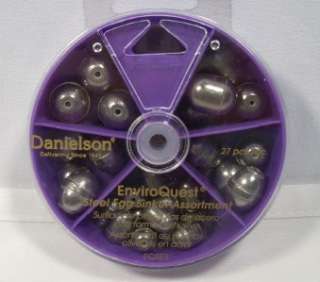 Danielson Steel Oval Egg Sinkers Assortment Bass Trout Lead Weights 