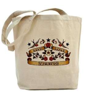  Live Love Nursing Funny Tote Bag by CafePress: Beauty