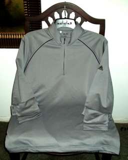 Mens Adidas Golf Running Tennis Jacket Sweatshirt Gray L  
