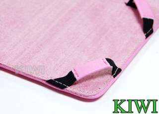 Pink Leather Folio Carry Card Case For  Kindle Fire Tablet (2011 