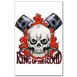  Mini Poster Print King of the Road Skull Flames and 